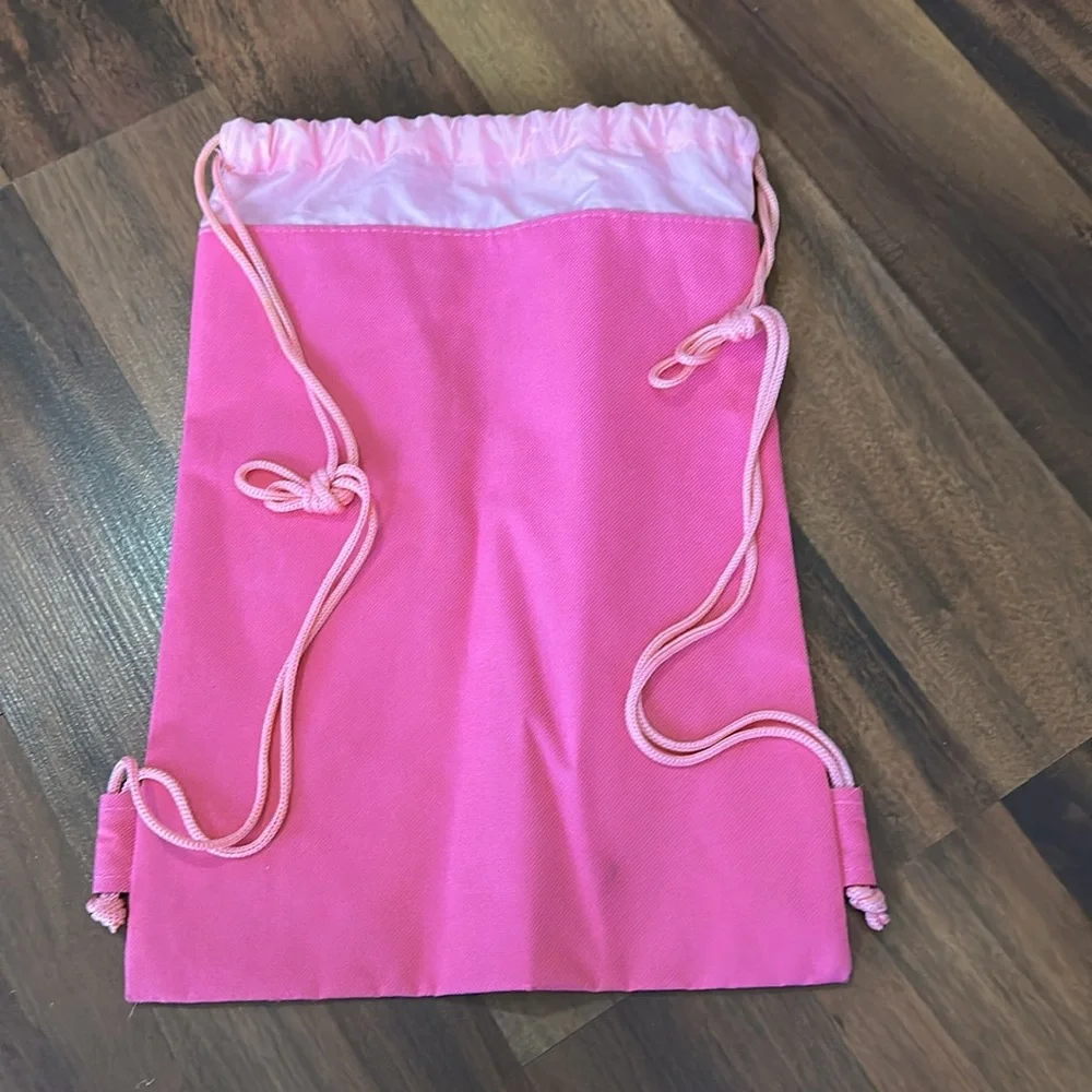 NWOT Tinkerbell Drawstring Bag Pink 10 x 14” - Picture 3 of 5